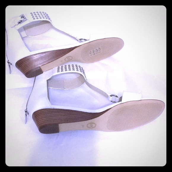 michael kors celena wedge low heel sandals shoes 9 - Picture 3 of 4